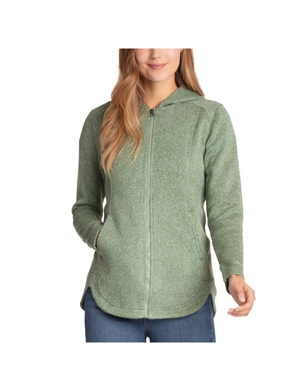 Eddie Bauer Womens Full Zip Hooded Jacket Dusty Sage Size XS